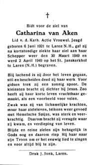 Aken, Catharina van - 1921 (1)