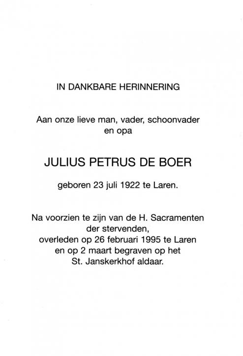 Boer, Julius Petrus de - 1922 (1)