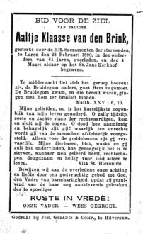 Brink, Aaltje Klaasse van den - 1890 (1) 